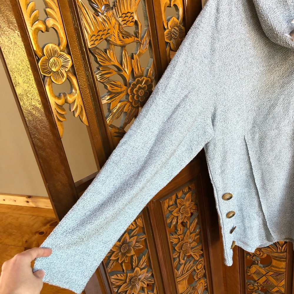 New Directions Cowl Neck Long Sleeve Sweater - Picture 5 of 8